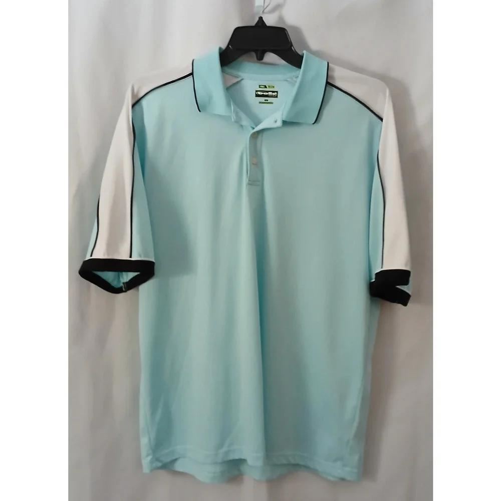 Men's Golf Polo Tech Short Sleeve Wicking Sporty Resort Preppy Gorpcore SZ XL